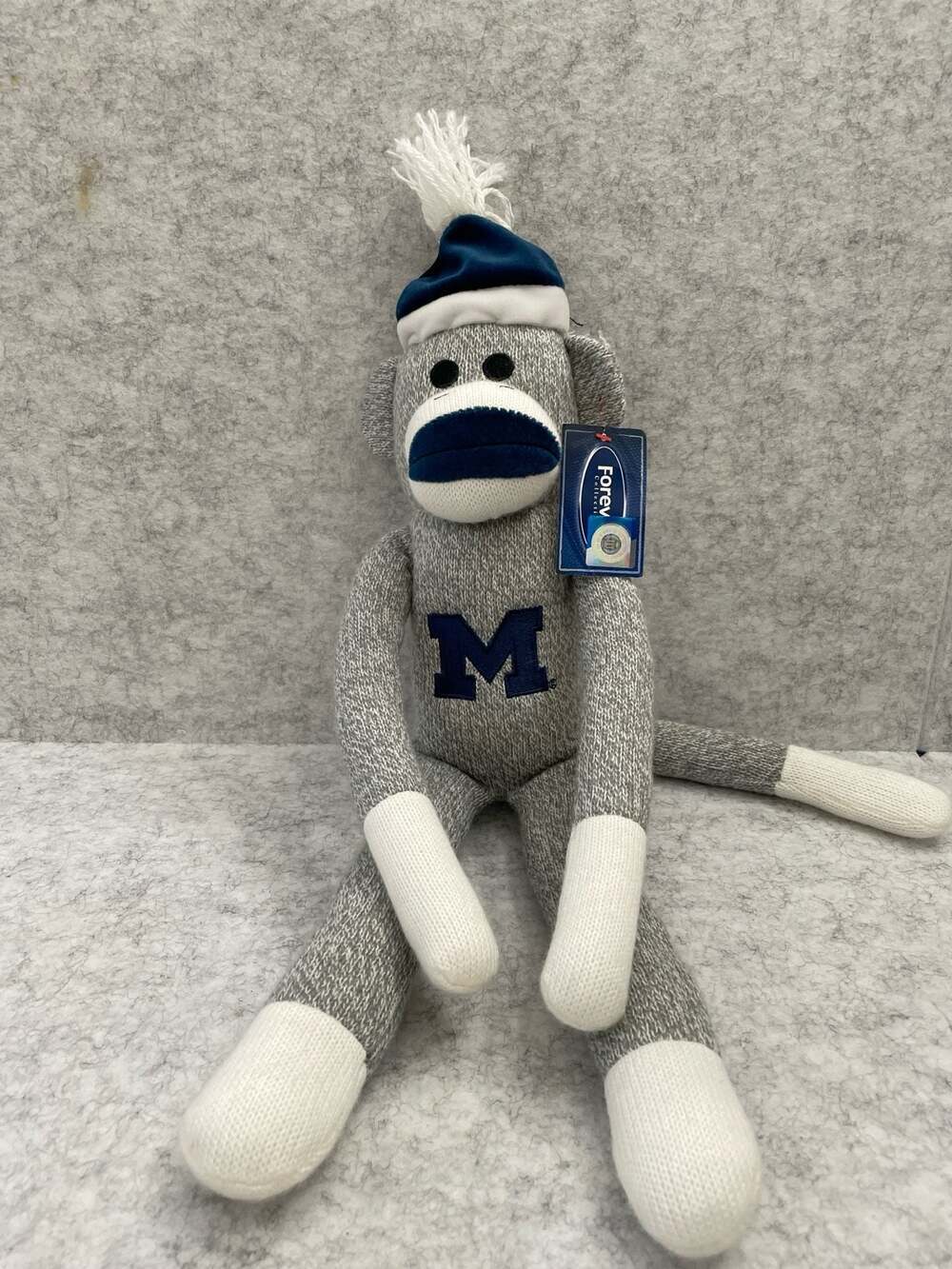University of Michigan Wolverines Forever Collectibles NCAA Sock Monkey Plush To